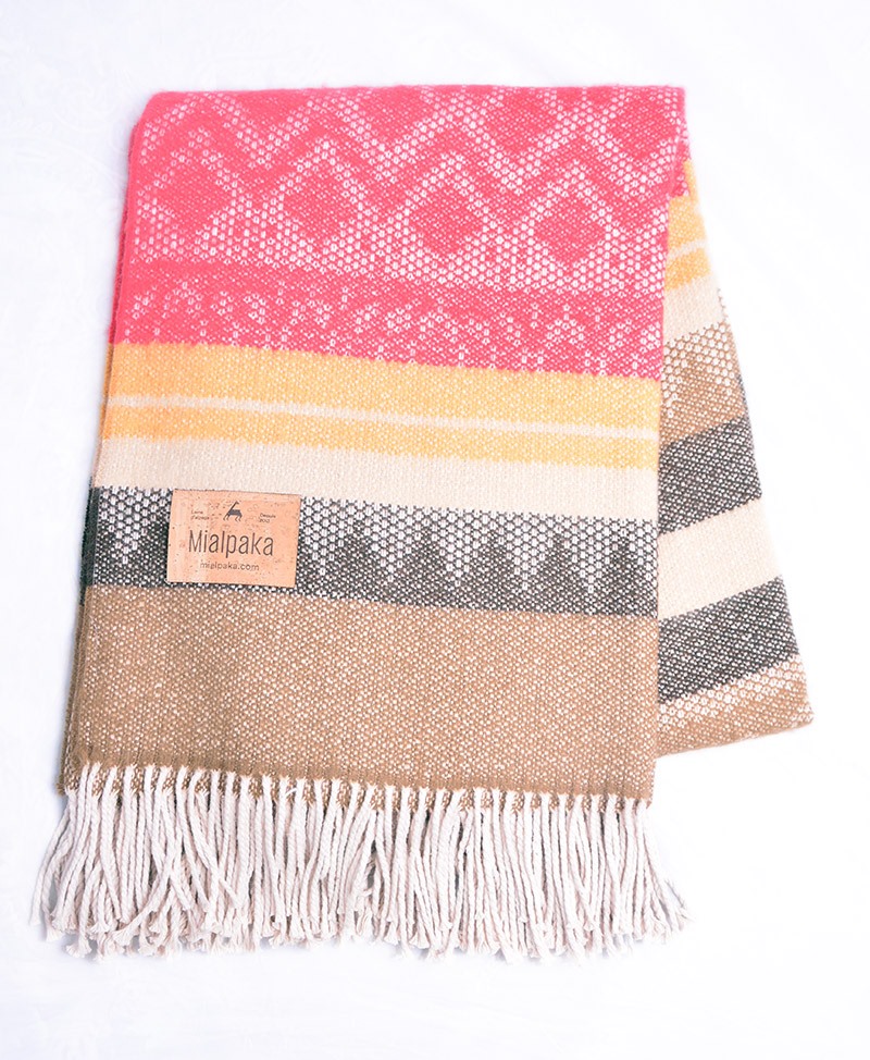 couverture alpaga rouge